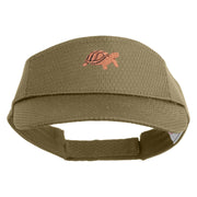 Box Turtle Embroidered Athletic Jersey Mesh Sports Visor - Khaki OSFM