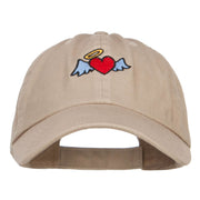 Heart Angel Embroidered Low Cap