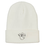 Halloween Ghost Embroidered Long Beanie