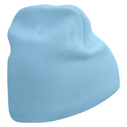 Plane Blade Propeller Icon Embroidered 8 Inch Short Beanie - Lt-Blue OSFM