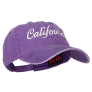 California Embroidered Washed Cap