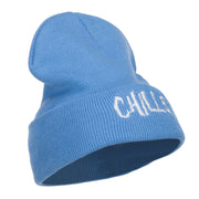 Chills Halloween Embroidered Long Beanie