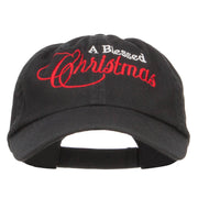 Blessed Christmas Embroidered Low Cap