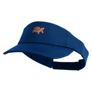 Box Turtle Embroidered Athletic Jersey Mesh Sports Visor - Royal OSFM
