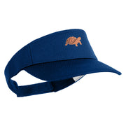 Box Turtle Embroidered Athletic Jersey Mesh Sports Visor - Royal OSFM