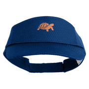Box Turtle Embroidered Athletic Jersey Mesh Sports Visor - Royal OSFM