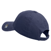 U.S. Army Veterinary Corps Embroidered Washed Solid Pigment Dyed Cotton Twill Brass Buckle Cap - Navy OSFM