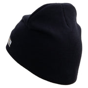 Licensed Army Aviator Veteran Embroidered 8 Inch Knitted Short Beanie - Navy OSFM