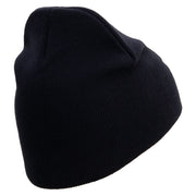 Licensed Army Aviator Veteran Embroidered 8 Inch Knitted Short Beanie - Navy OSFM