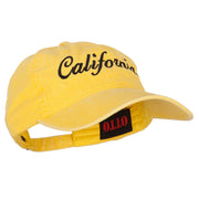 California Embroidered Washed Cap