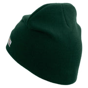 Licensed Army Aviator Veteran Embroidered 8 Inch Knitted Short Beanie - DK-Green OSFM