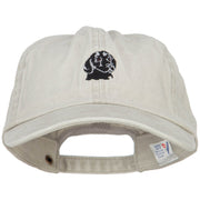 Labrador Retriever Head Embroidered Washed Cotton Twill Cap