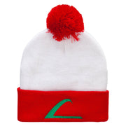 Ash Ketchum League Expo Embroidered Cuff Beanie