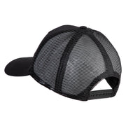 Swimming Capybara Embroidered Constructed Twill Mesh Trucker Cap - Black OSFM