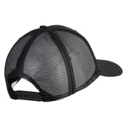 Swimming Capybara Embroidered Constructed Twill Mesh Trucker Cap - Black OSFM