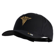 Veterinary Corps Embroidered Retro Cotton Blend Snapback Cap - Black OSFM