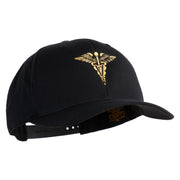 Veterinary Corps Embroidered Retro Cotton Blend Snapback Cap - Black OSFM