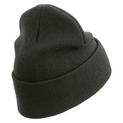 Licensed Army Aviator Veteran Embroidered 12 Inch Long Knitted Beanie - DK-Grey OSFM