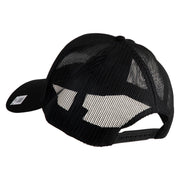 Marines Veteran Embroidered Solid Cotton Twill Mesh Prostyle Cap - Black OSFM