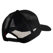 Marines Veteran Embroidered Solid Cotton Twill Mesh Prostyle Cap - Black OSFM