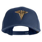 Veterinary Corps Embroidered Retro Cotton Blend Snapback Cap - Navy OSFM