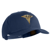 Veterinary Corps Embroidered Retro Cotton Blend Snapback Cap - Navy OSFM