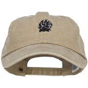 Labrador Retriever Head Embroidered Washed Cotton Twill Cap