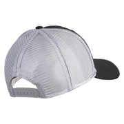 Swimming Capybara Embroidered Constructed Twill Mesh Trucker Cap - Black Grey OSFM