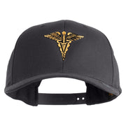 Veterinary Corps Embroidered Retro Cotton Blend Snapback Cap - Charcoal OSFM