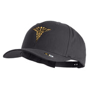Veterinary Corps Embroidered Retro Cotton Blend Snapback Cap - Charcoal OSFM