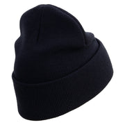 Licensed Army Aviator Veteran Embroidered 12 Inch Long Knitted Beanie - Navy OSFM