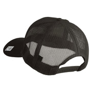 Marines Veteran Embroidered Solid Cotton Twill Mesh Prostyle Cap - Charcoal OSFM