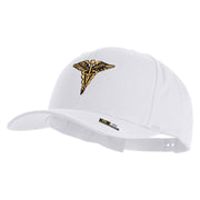 Veterinary Corps Embroidered Retro Cotton Blend Snapback Cap - White OSFM
