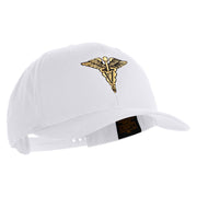 Veterinary Corps Embroidered Retro Cotton Blend Snapback Cap - White OSFM