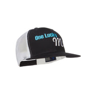 One Lucky Mr Embroidered Cotton Mesh Cap