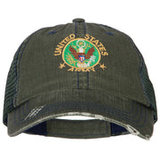 US Army Circle Symbol Embroidered Low Profile Cotton Mesh Cap