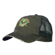 US Army Circle Symbol Embroidered Low Profile Cotton Mesh Cap