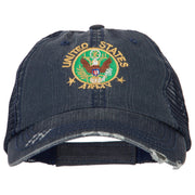 US Army Circle Symbol Embroidered Low Profile Cotton Mesh Cap