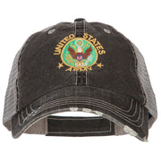 US Army Circle Symbol Embroidered Low Profile Cotton Mesh Cap