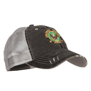 US Army Circle Symbol Embroidered Low Profile Cotton Mesh Cap