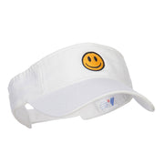 Smile Face Embroidered Cotton Washed Visor