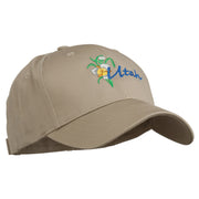 USA State Utah Flower Sego Lily Embroidery Organic Cotton Cap