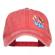 I Love USA Eagle Patch Washed Cap