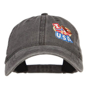 I Love USA Eagle Patch Washed Cap