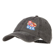 I Love USA Eagle Patch Washed Cap