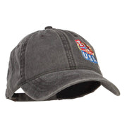 I Love USA Eagle Patch Washed Cap