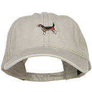 Beagle Embroidered Washed Cap