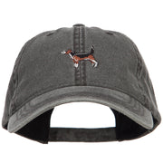 Beagle Embroidered Washed Cap