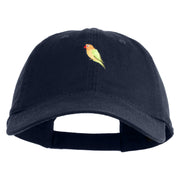 Tropical Lovebird Embroidered Deluxe Garment Washed Cotton Twill Cap - Navy OSFM