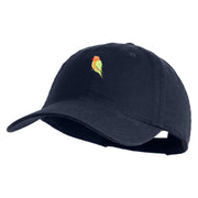 Tropical Lovebird Embroidered Deluxe Garment Washed Cotton Twill Cap - Navy OSFM